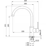 Смеситель для кухни Point PN3101GR Графит Хром латунь