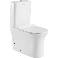 Чаша унитаза-компакта Aquanet Roll-C 210764 без бачка, с сиденьем Микролифт фаянс напольный