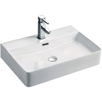 Раковина Koller Pool Kvadro 60 KR-0600M-WB Белая фарфор накладная