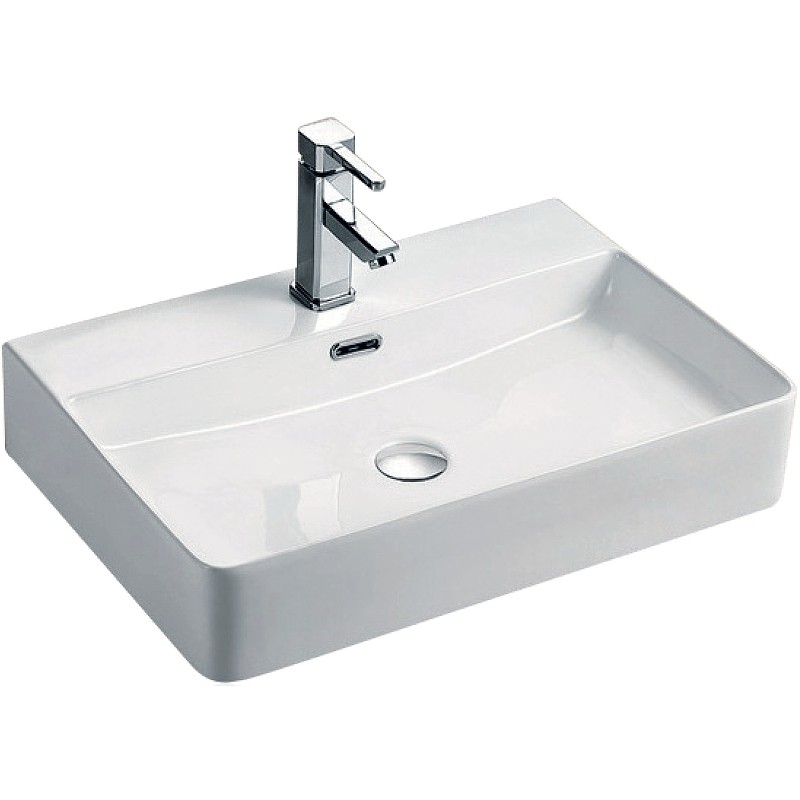Раковина Koller Pool Kvadro 60 KR-0600M-WB Белая фарфор накладная