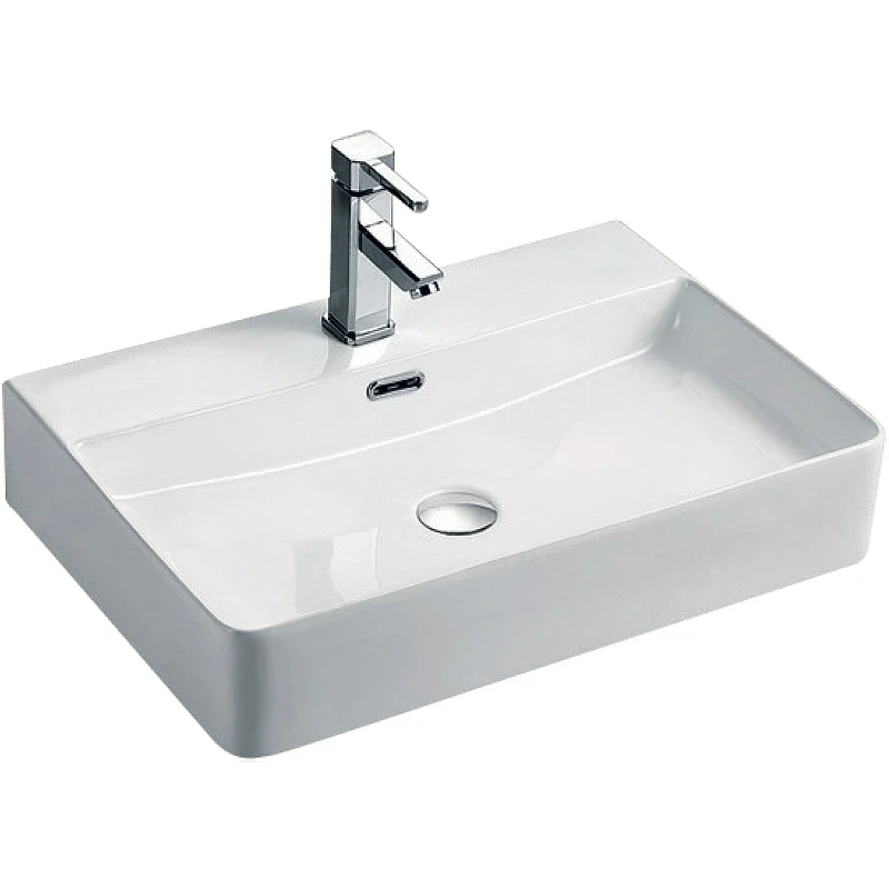 Раковина Koller Pool Kvadro 60 KR-0600M-WB Белая фарфор накладная