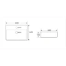 Раковина Koller Pool Kvadro 60 KR-0600M-WB Белая фарфор накладная