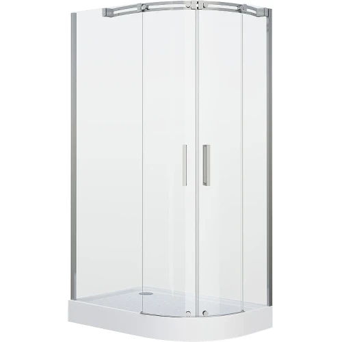 Душевой уголок Grossman Galaxy 110x80 L GR-4110L профиль Хром стекло прозрачное