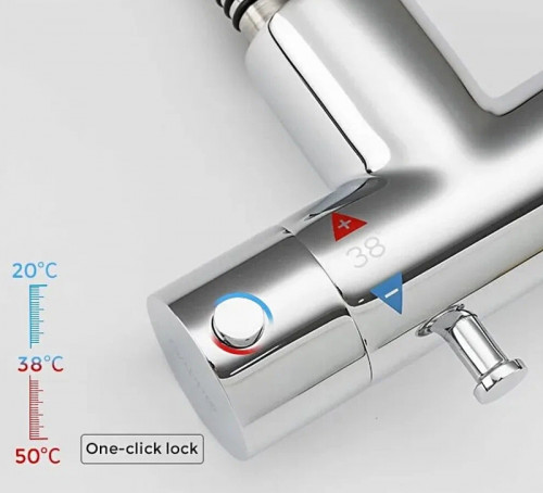 Гигиенический душ со смесителем Gappo G7290 с термостатом Хром латунь встраиваемый