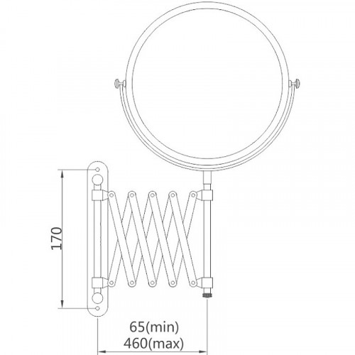 Косметическое зеркало Haiba HB6408 с увеличением Хром