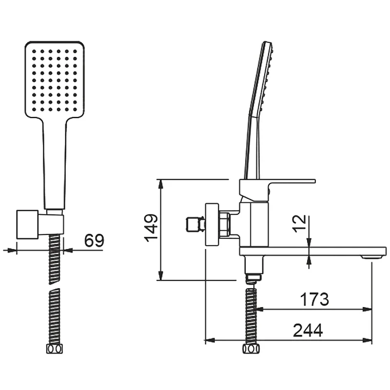 Смеситель для ванны Gappo G83 G3283-8