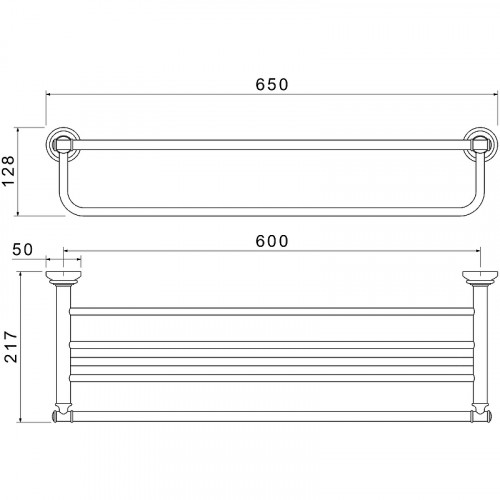 Полка для полотенец Aquatek Классик AQ4515CR Хром