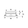 Решетка для душевого лотка Tece Drainline 70 600792 цвет Черный