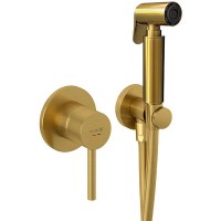 Гигиенический душ со смесителем Kludi Bozz 38998N076 Золото брашированное латунь встраиваемый