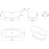 Ванна из искусственного камня Allen Brau Classic 170x75 2.35004.21 Белая матовая без гидромассажа
