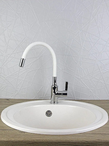 Смеситель для кухни Viko V-4044 Хром Белый