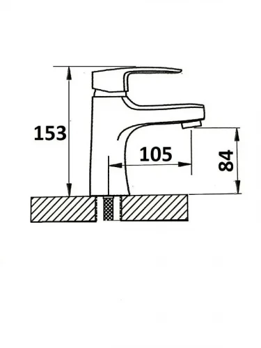 Смеситель для раковины Wisent W10241 цвет Хром