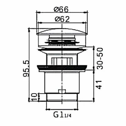 Донный клапан Frap F60-4 click-clack Бронза