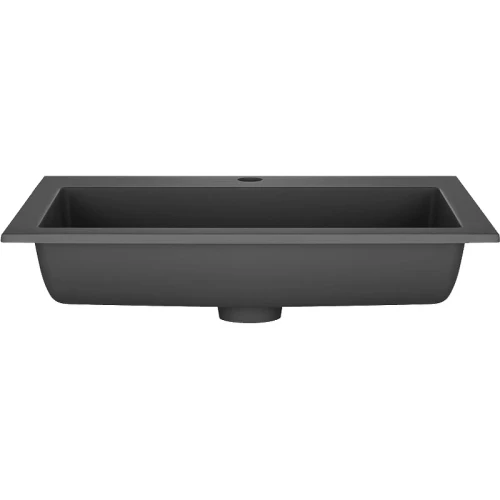 Раковина Vincea 60 VCB-13600B Черная матовая искусственный камень (литьевой мрамор) полувстраиваемая