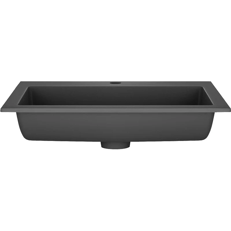 Раковина Vincea 60 VCB-13600B Черная матовая искусственный камень (литьевой мрамор) полувстраиваемая