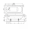 Стальная ванна Bette Form 180x80 2950-000 AD, PLUS, AR с шумоизоляцией, антискользящим и антигрязевым покрытием