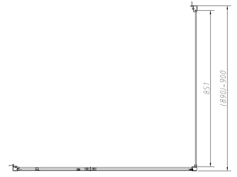 Душевой уголок Vincea Slim-N 100x90 VSR-4SNP9010CLB профиль Черный стекло прозрачное
