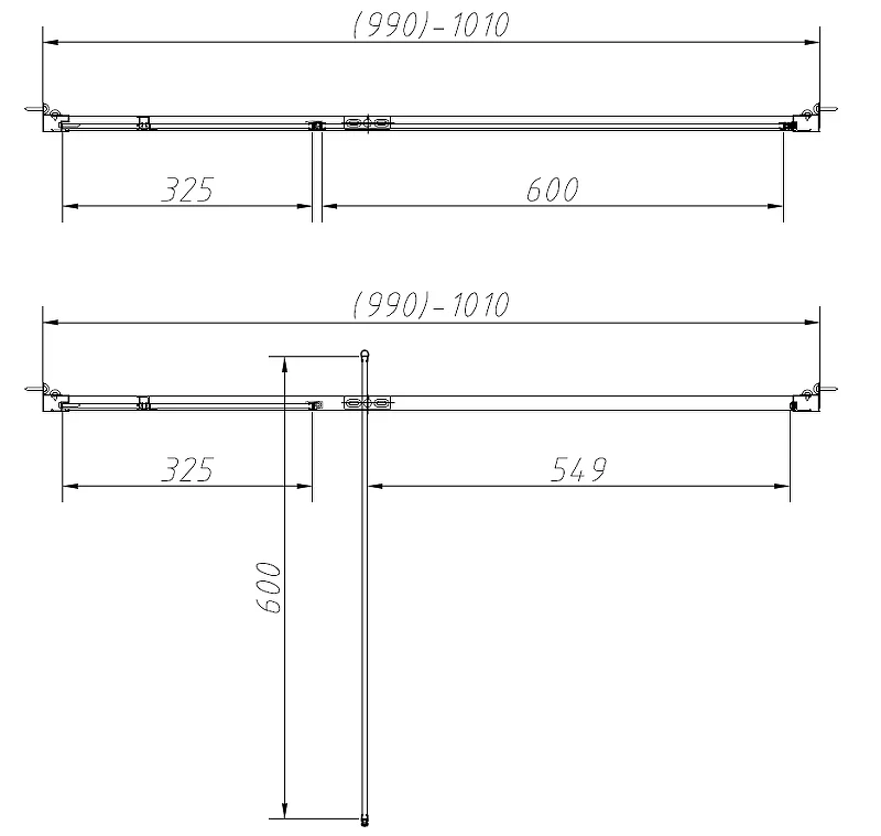 Душевой уголок Vincea Slim-N 100x90 VSR-4SNP9010CLB профиль Черный стекло прозрачное