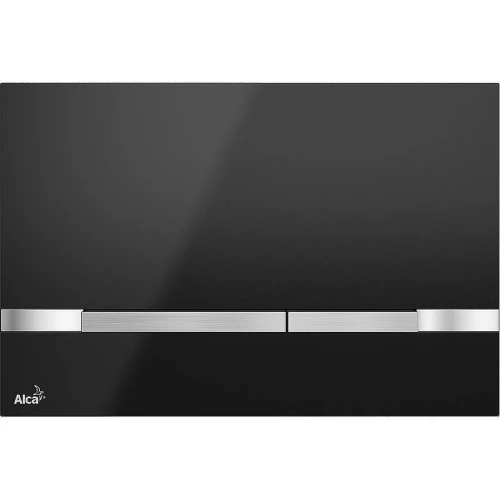 Кнопка смыва для инсталляции Alcaplast Flat Color STRIPE-BLACK Черная