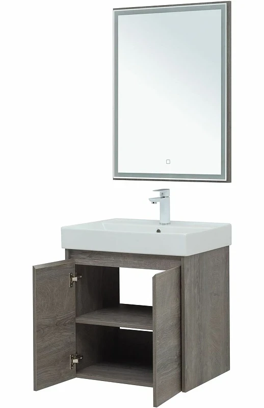 Комплект мебели для ванной Aquanet Nova Lite 60 302533 подвесной Дуб рошелье МДФ / ЛДСП