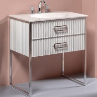 Тумба под раковину Boheme Armadi Art Monaco 80 866-080-WCR Белый глянец Хром МДФ / ЛДСП