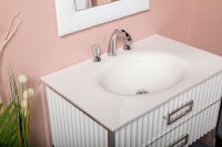 Тумба под раковину Boheme Armadi Art Monaco 80 866-080-WCR Белый глянец Хром МДФ / ЛДСП