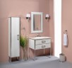 Тумба под раковину Boheme Armadi Art Monaco 80 866-080-WCR Белый глянец Хром МДФ / ЛДСП