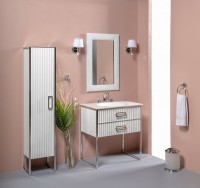 Тумба под раковину Boheme Armadi Art Monaco 80 866-080-WCR Белый глянец Хром МДФ / ЛДСП