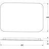 Зеркало Defesto Opti 60x40 DF 2812SH с подсветкой 17W-3000К/Сенсорный выключатель/Теплый белый свет