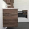 Тумба с раковиной Comforty Бордо 90 00-00019288 подвесная Дуб темно-коричневый