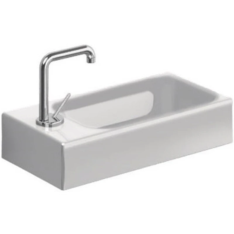 Раковина Kerasan Cento 45 353701L*1 Белая фарфор подвесная