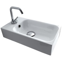 Раковина Kerasan Cento 45 353701L*1 Белая фарфор подвесная