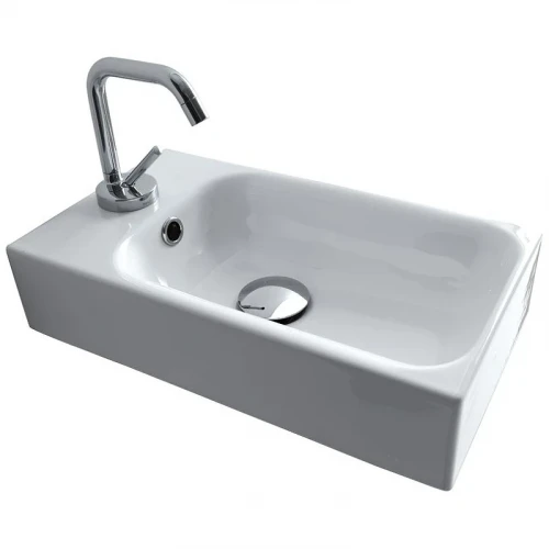Раковина Kerasan Cento 45 353701L*1 Белая фарфор подвесная