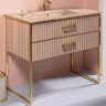 Тумба под раковину Boheme Armadi Art Monaco 100 866-100-CPG Капучино глянец Золото МДФ / ЛДСП