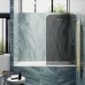 Шторка для ванны Maybah Glass MGV-577-3 515х1400 складная 2 секции Золото стекло графитовое матовое