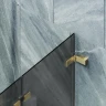 Шторка для ванны Maybah Glass MGV-577-3 515х1400 складная 2 секции Золото стекло графитовое матовое