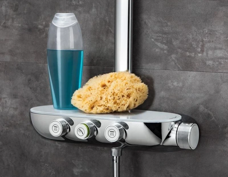 Душевая система Grohe Rainshower System 26250LS0 с термостатом Белая луна