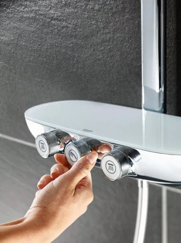 Душевая система Grohe Rainshower System 26250LS0 с термостатом Белая луна