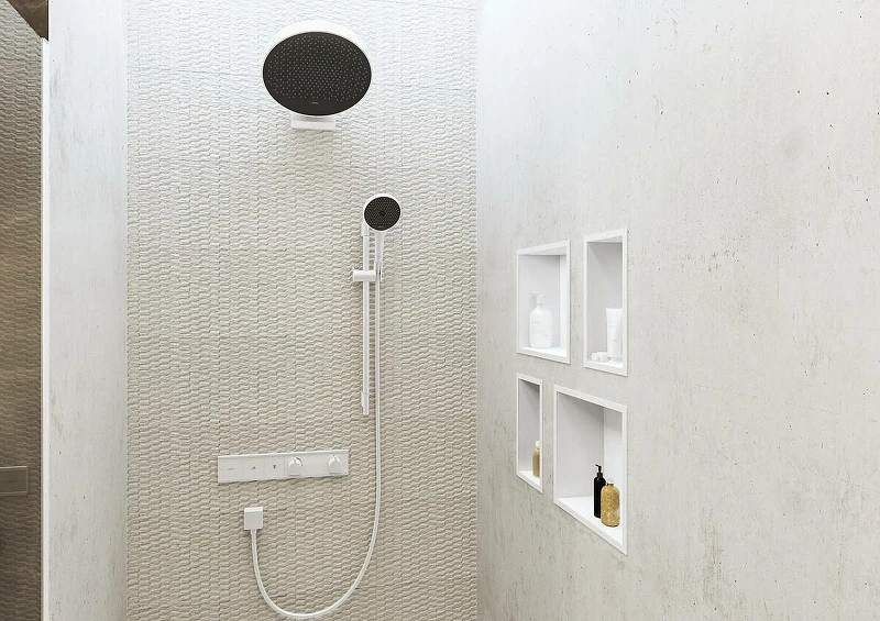 Смеситель для душа Hansgrohe RainSelect 15380700 с термостатом Белый матовый латунь встраиваемый