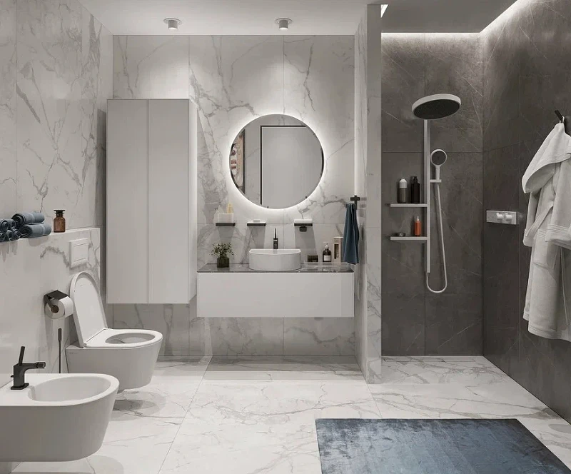 Смеситель для душа Hansgrohe RainSelect 15380700 с термостатом Белый матовый латунь встраиваемый