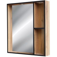 Зеркало Bellezza Бруно 70 4612211030491 с подсветкой Табакко МДФ / ЛДСП, стекло