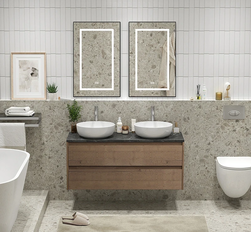 Тумба под раковину BelBagno Kraft 120 KRAFT-1200-2C-SO-2-RT подвесная Rovere Tabacco МДФ / ЛДСП