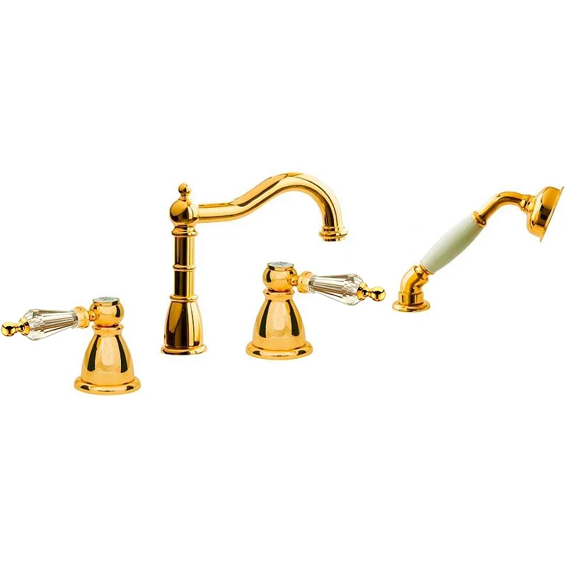 Смеситель на борт ванны Boheme Tradizionale Oro 395-SW Золото латунь