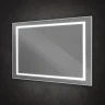 Зеркало BelBagno Kraft 120 SPC-KRAFT-1200-800-SENS-AL с подсветкой Сатин с сенсорным выключателем стекло