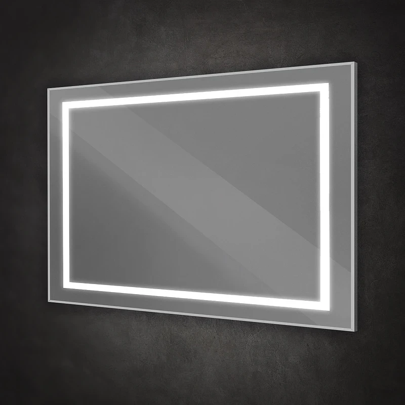 Зеркало BelBagno Kraft 120 SPC-KRAFT-1200-800-SENS-AL с подсветкой Сатин с сенсорным выключателем стекло