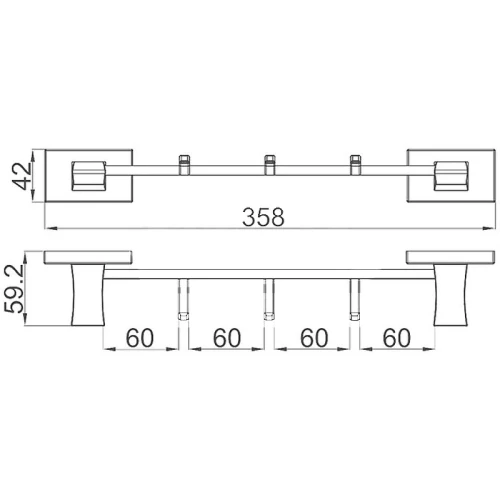 Вешалка для полотенец Gappo G0716-30 Хром