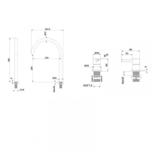Смеситель для раковины Whitecross Y gunmetal Y1218GM цвет Оружейная сталь
