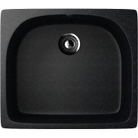 Кухонная мойка Ulgran Classic U-408-308 Черная искусственный камень (литьевой мрамор) встраиваемый