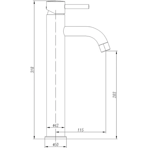 Смеситель для раковины Abber Wasser Kreis AF8111BO