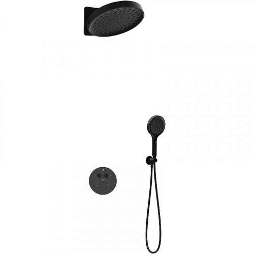 Душевая система Vincea Inspire VSFW-3I22MT3MB с термостатом Черная матовая латунь встраиваемый
